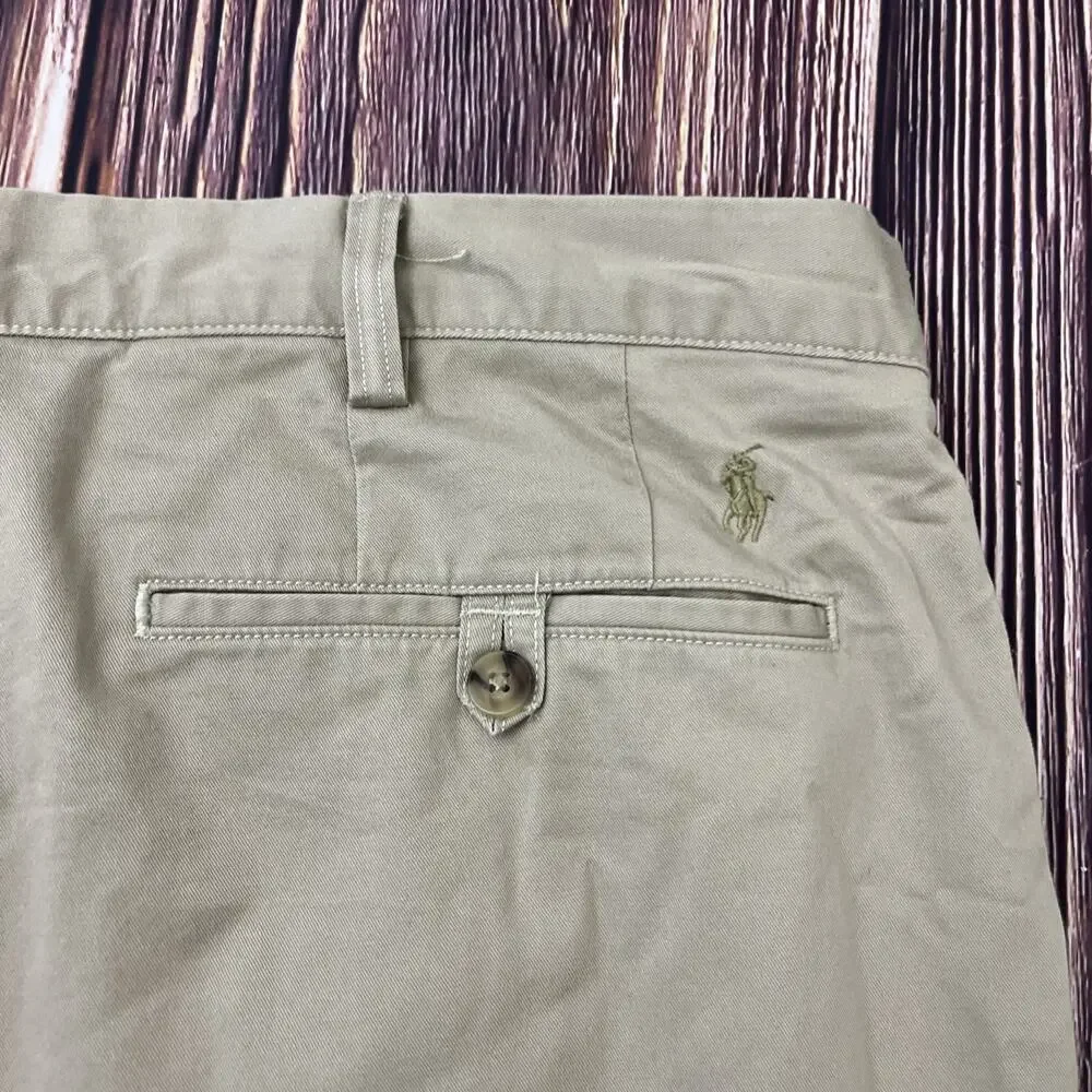 Polo Ralph Lauren Chino Beige Stretch Pants Mens Size 46x32 (Actual 47x32)